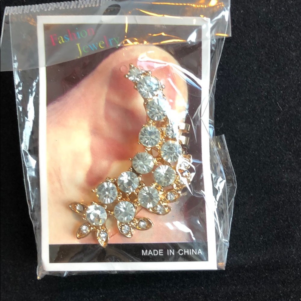 Fashion earrings w/ crystals Over eat stylish NWT
